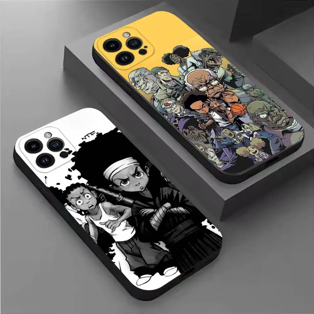

The B-Boondocks Phone Case For iPhone 16,15,14,13,12,11 Plus,Pro Max,XS,X,XR,SE,Mini,8,7,Soft Silicone Black Cover