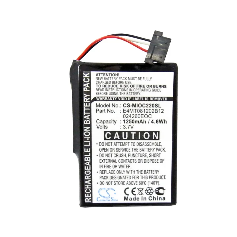 

Cameron Sino 1250mAh GPS, Navigator Battery for Mitac Mio C210, C220, C220s, C230, C250
