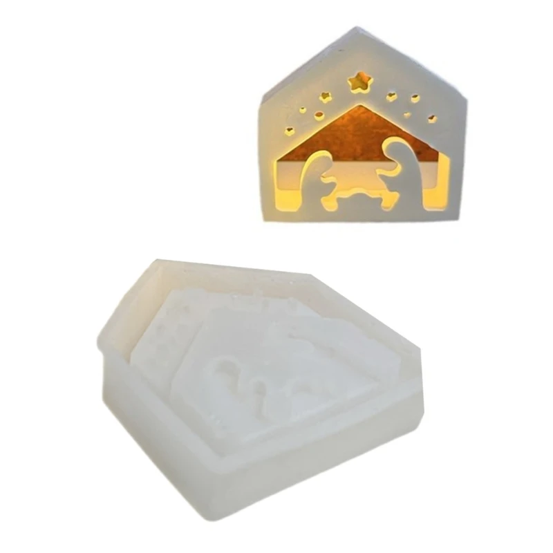 Christmas Silicone Mold Holiday Decoration Mold Flexible Silicone Mold Suitable for Crafting Detailed Holders R3MC