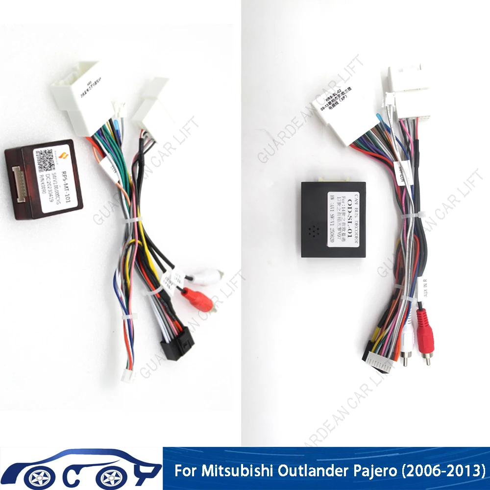 

Автомобильный 16-контактный жгут проводов радиоприемника Canbus Box для Mitsubishi Outlander Pajero (2006-2013) стерео провод послепродажного обслуживания Android адаптер