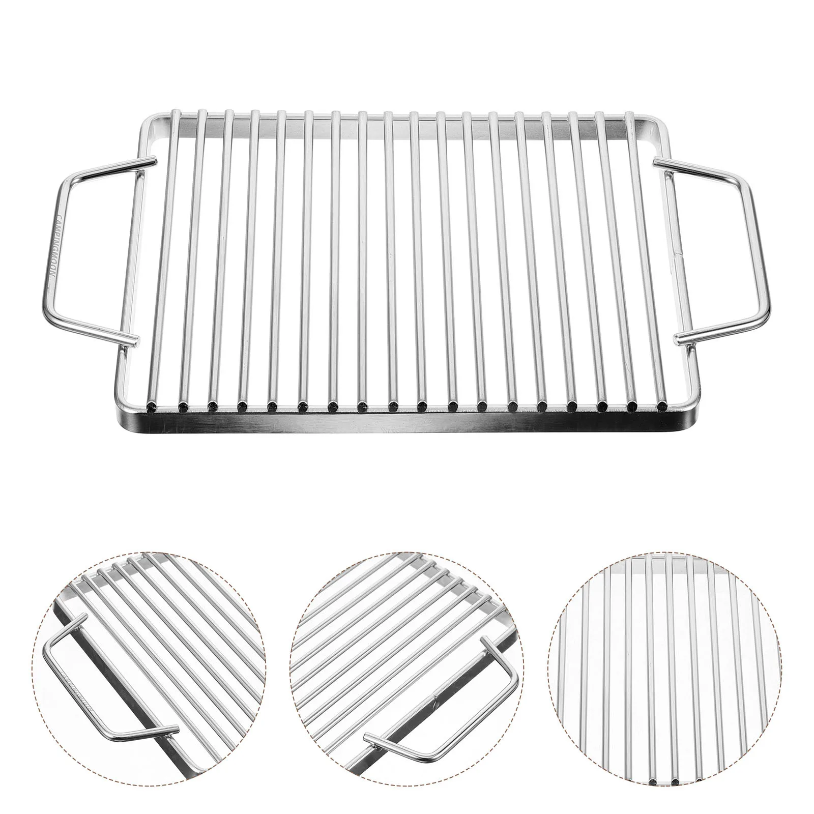 

Non Stick Stainless Steel Bbq Net Multi Purpose Grill Rack Evenly Cooked Food Outdoor Cooking Grate Mesh for Steaks Seafood