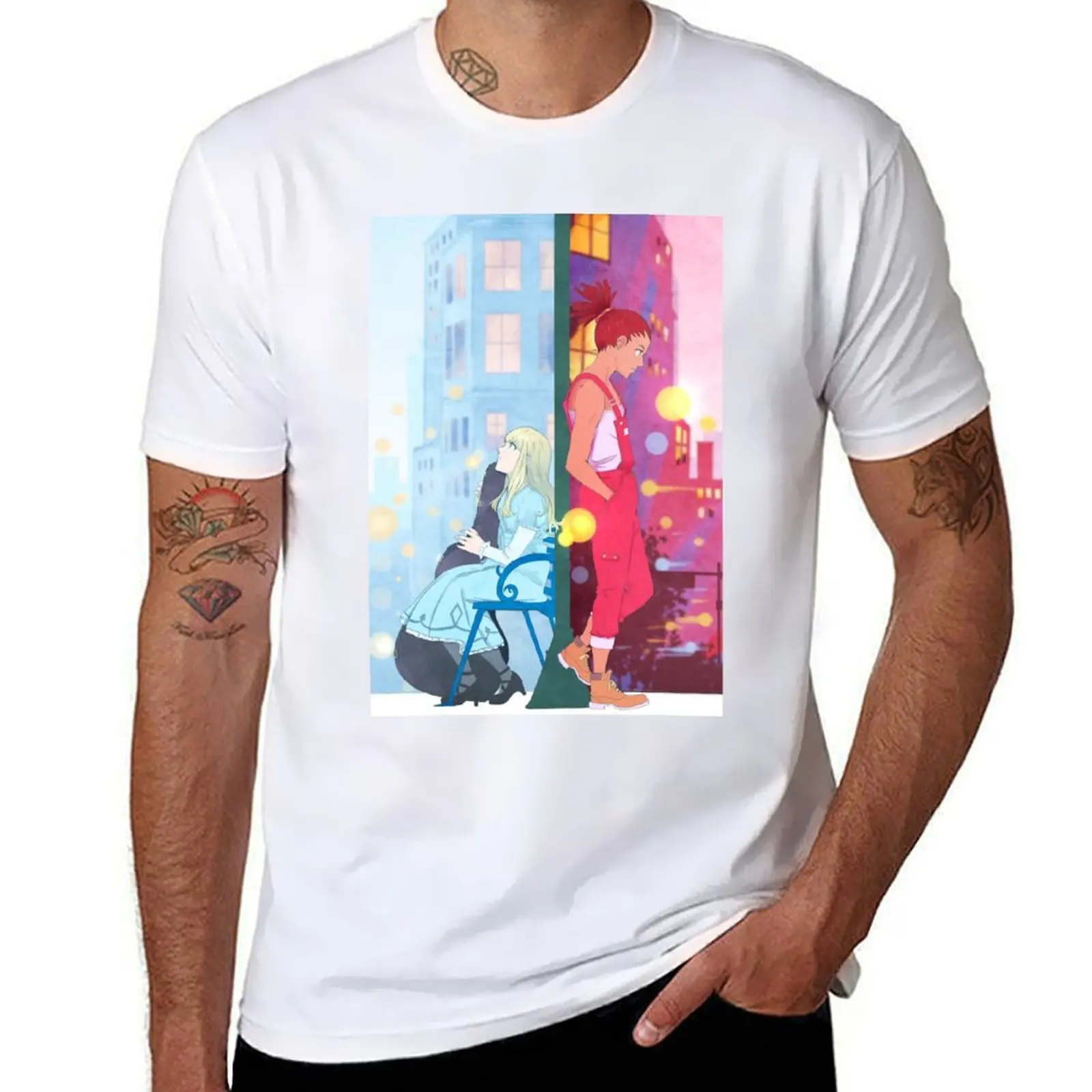 

Футболка Carole & Tuesday, базовая футболка, дизайнерская футболка для мужчин, винтажная футболка с графическим принтом