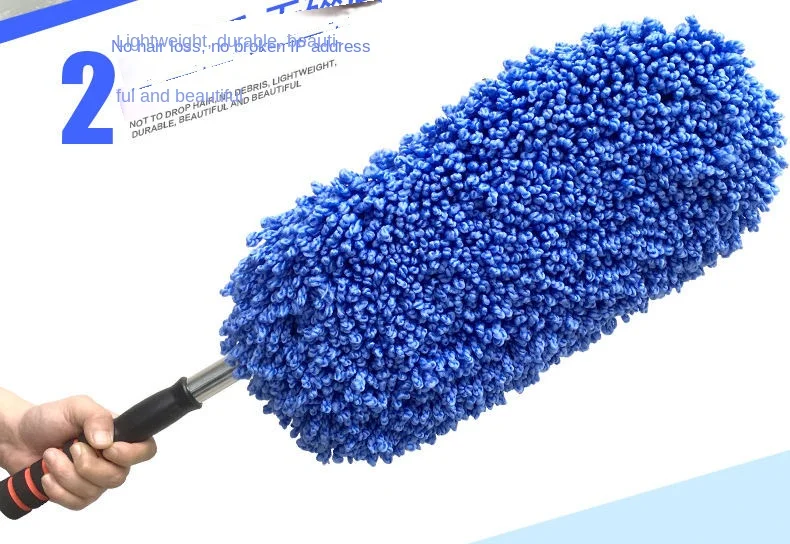 Mikrofaser-Autowaschbürsten-Set, Handschuh-Schwamm mit langem Griff, Autoreinigungs-Set, Staubwedel, Autowasch-Werkzeuge, Zubehör – Detail 6