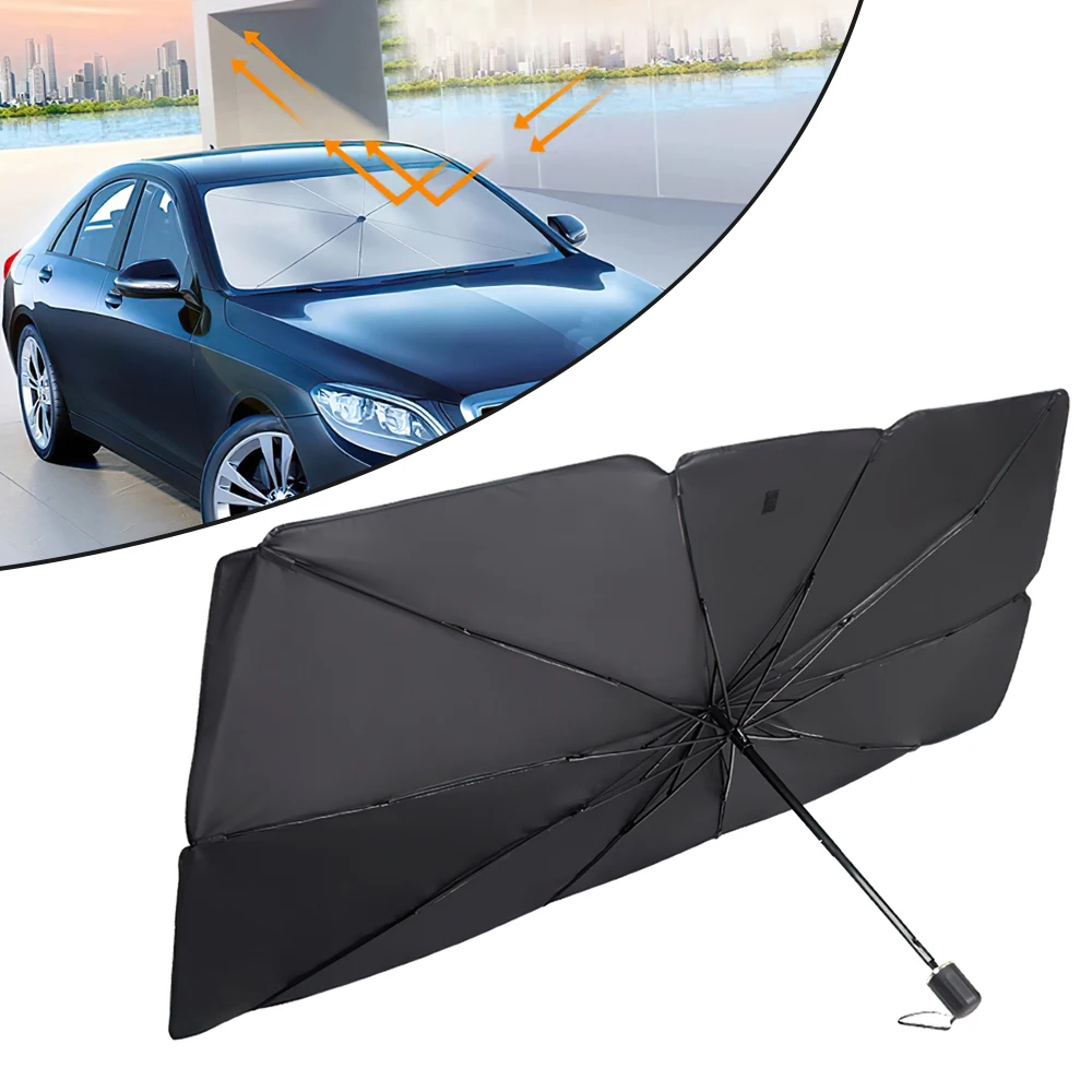 Guarda-sol dobrável para carro, guarda-sol dianteiro, pára-brisa, tipo guarda-chuva, Sun Shade, janela do carro, acessórios de proteção, 170T