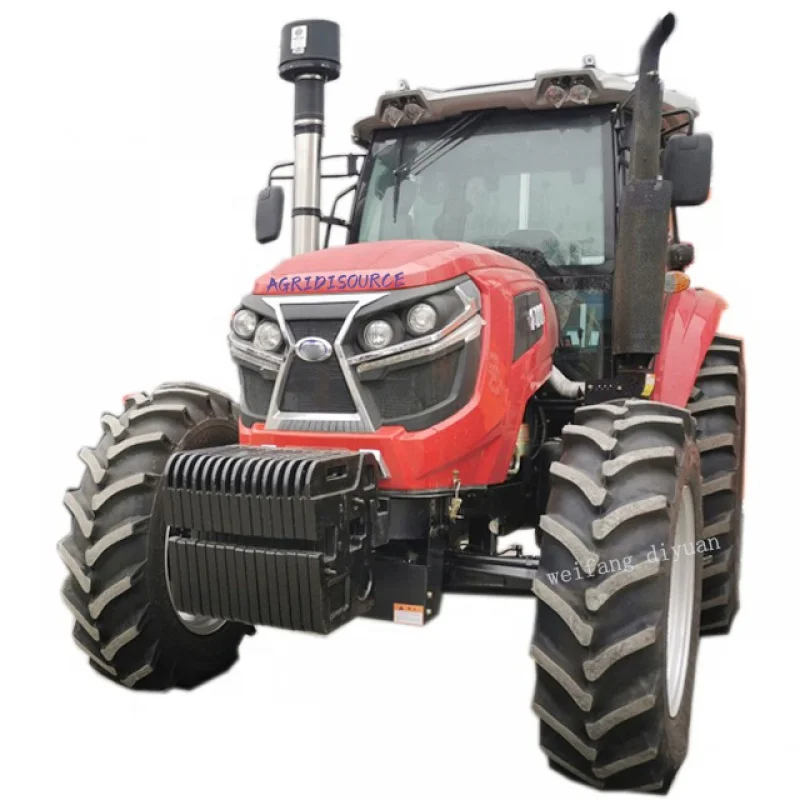 durable：120HP Four Wheel Drive Small Agricultural Tractor with Front Loader for Sale