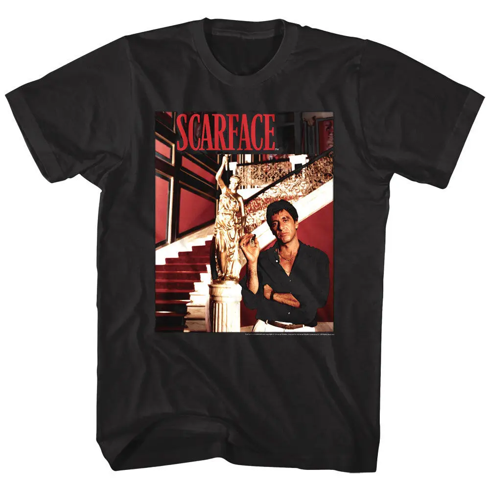 Scarface Tony Montana Gold Statue Men'S T Shirt Richest Famous Pacino Gangster