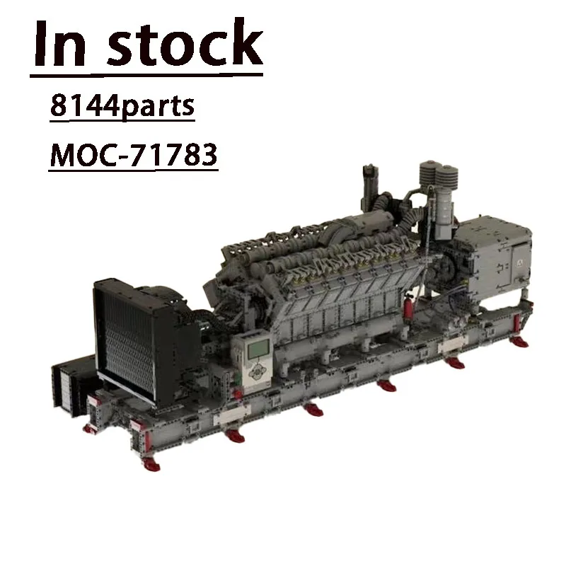 

MOC-71783GiantEmergencyV16DieselGenerator Assembly Building Block Model8144parts Highdifficulty Puzzle Model Children's Toy Gift