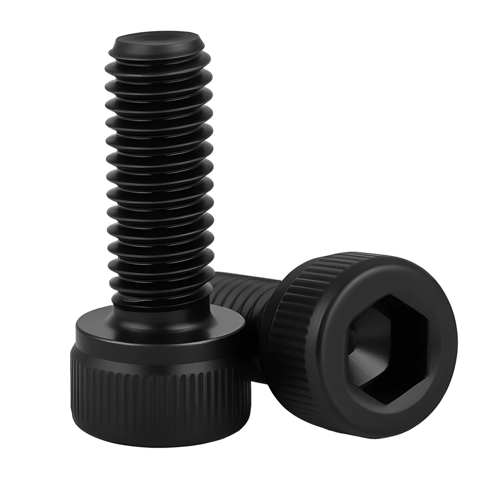 DIN912 Black Hex Socket Head Caps Bolt Screw Carbon Steel Hex Socket Head Cap Allen Bolt Screw M2 M2.5 M3 M4 M5 M6 M8 M10 M12