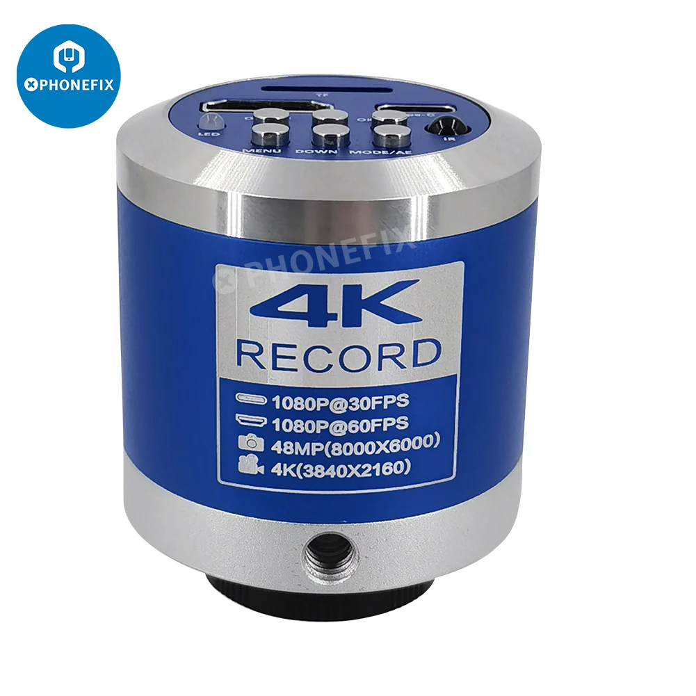 Imagem -05 - Câmera do Microscópio Trinocular 4k Ultra hd 48mp tipo c Hdmi 1080p Sensor Ccd Cmos Câmera Industrial para Telefone Móvel Solda Pcb