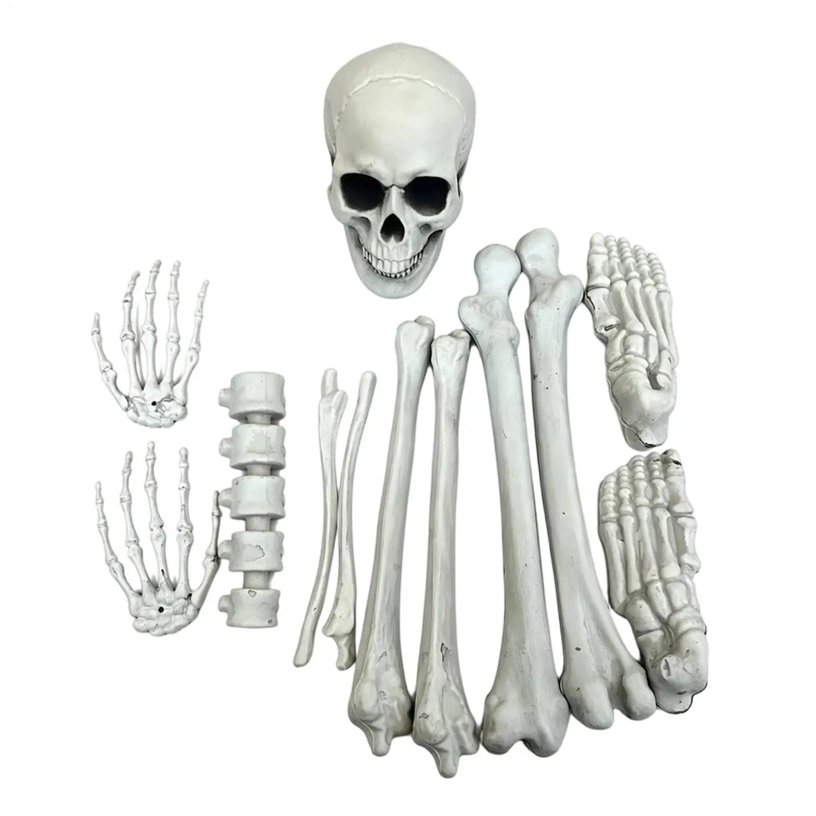 Halloween Skeleton Scary Graveyard Skeleton Realistic Props Haunted House Bones Decor For Backyard Lawn Garden Outdoor Party