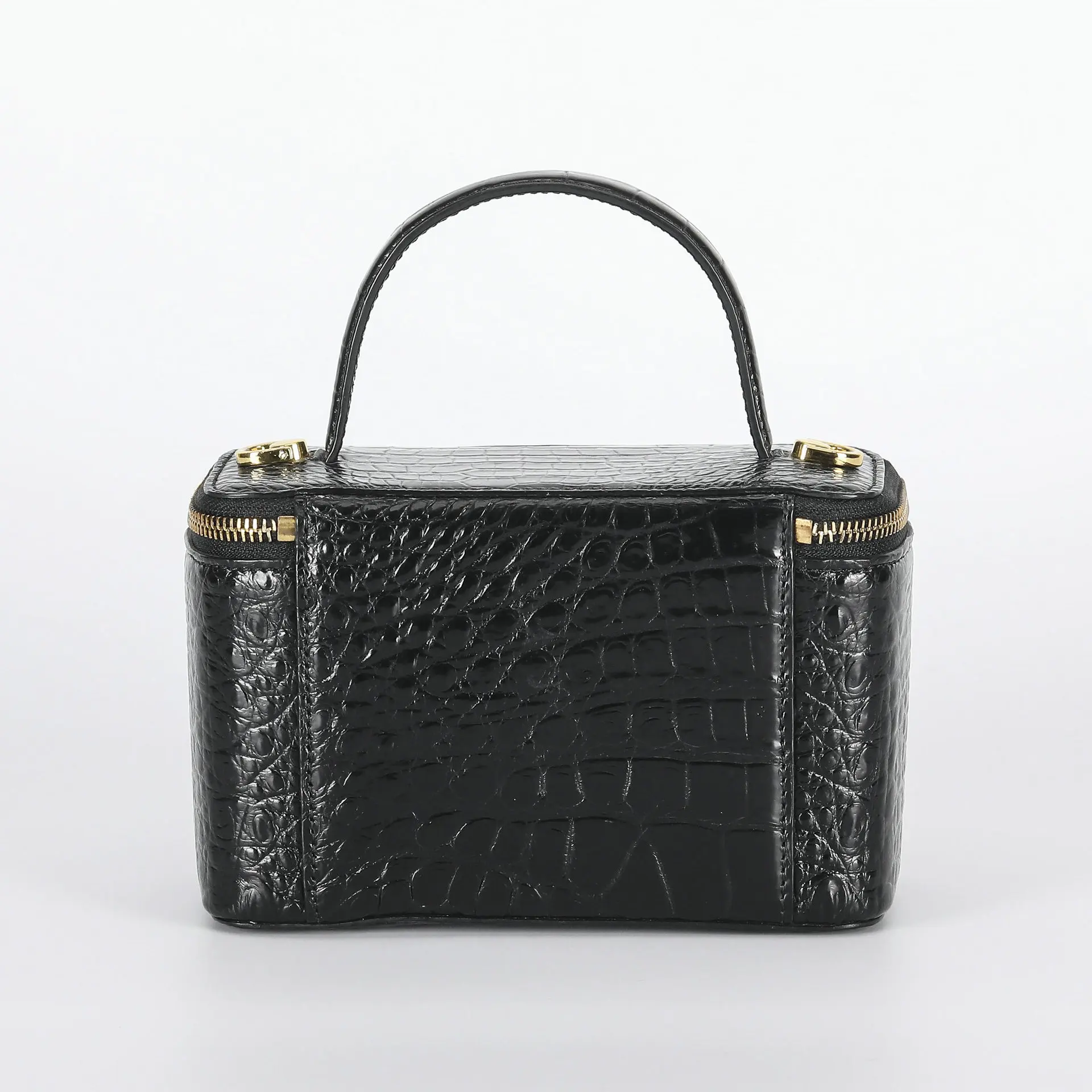 Crocodile Leather Women's  Handbag Leather Fashion Small Square Bag Large Capacity Makeup Bag Genuine Leather Crossbody Bag 45