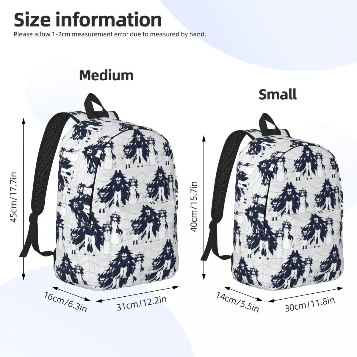 FPE Miss Circle Doodle Cartoon Game Backpack Daypack Large Capacity Kids BookBag School Bag Shoulder Bags for Boys Girls