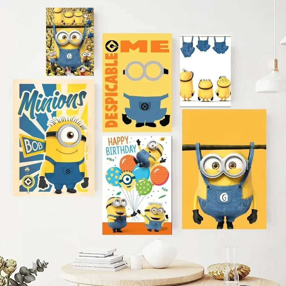 

Canvas Painting Cartoon L-Lovely Cute M-Minions Poster on The Wall Picture for Living Room Interior Painting Room Decor
