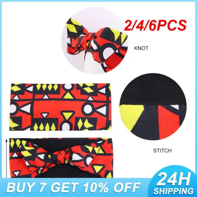 2/4/6PCS Retro Hairband Wide-brimmed Hair Accessories Headband As A Perfect Gift Various Different Print Pattern Bohemia