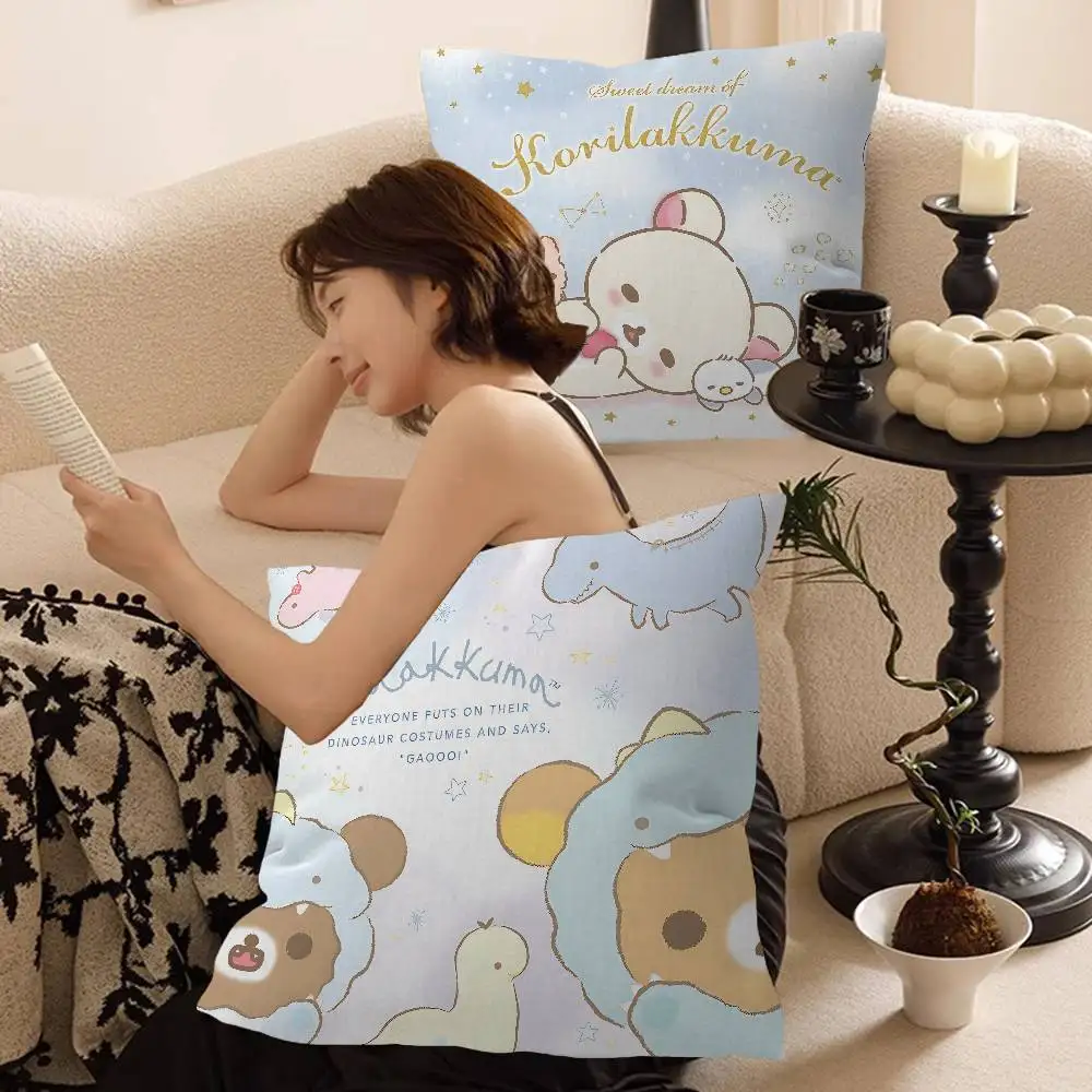 

Popular Cute R-rilakkumas Bear Cushion Cover Decorative Pillow Sofa Home Decor Case Pillow Cases