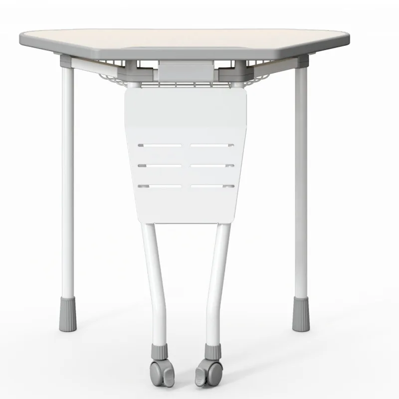 

Mobile sector trapezoidal combination conference learning table school smart classroom single folding training student training