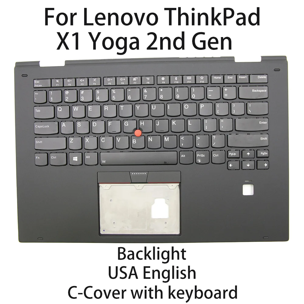 

New For Lenovo ThinkPad X1 Yoga 2nd Gen Laptop C-Cover with keyboard USA English Backlight FRU:01HY808 01HY848 01HY888 01HY928