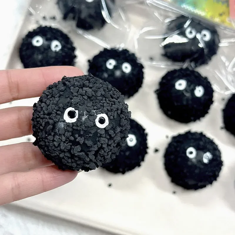 كرة الفحم كرة الضغط السوداء - لعبة مرنة كبيرة جدًا بطيئة الارتفاع، ASMR تقلص الحسية المهيجة ADHD لتخفيف القلق TPR #3