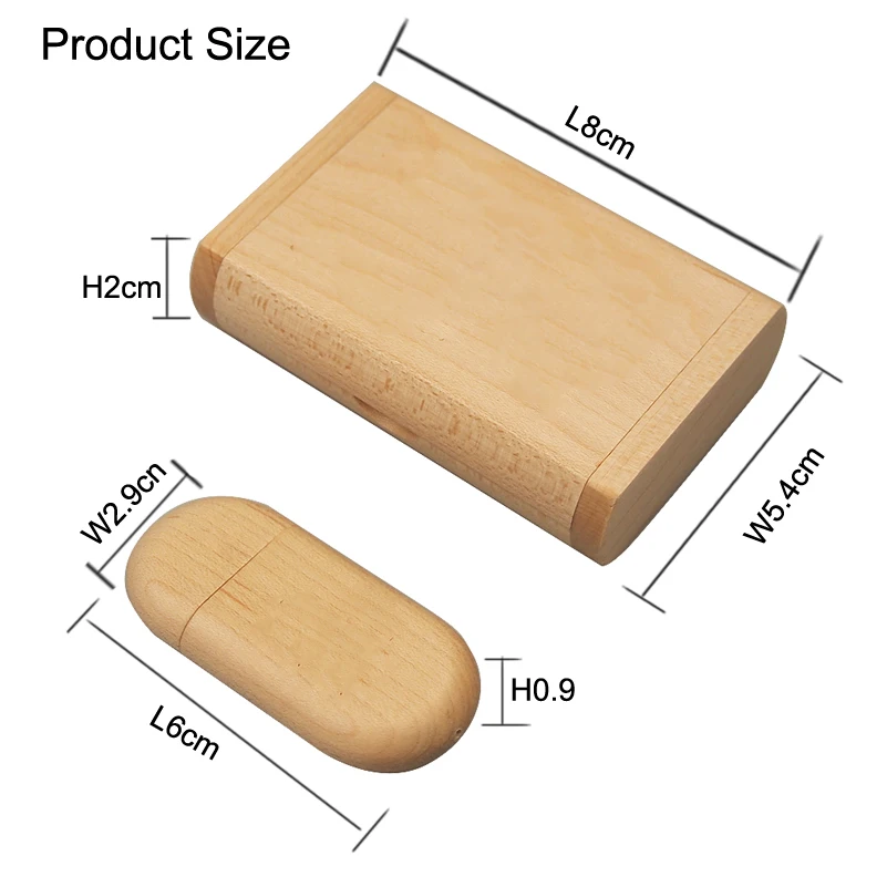 50pcs/Lot High speed USB 2.0 Flash Drive Wooden Pendrive 8GB 16GB 32GB 64GB 128GB Memory Stick (Free custom LOGO) Wedding Gift