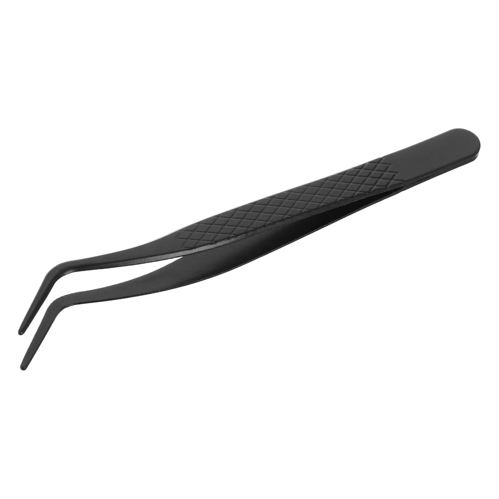 ملقط رموش صغير من الفولاذ المقاوم للصدأ طرف مستدير أداة توزيع الرموش الصناعية أطراف منحنية ملحقات تمديد الرموش #1