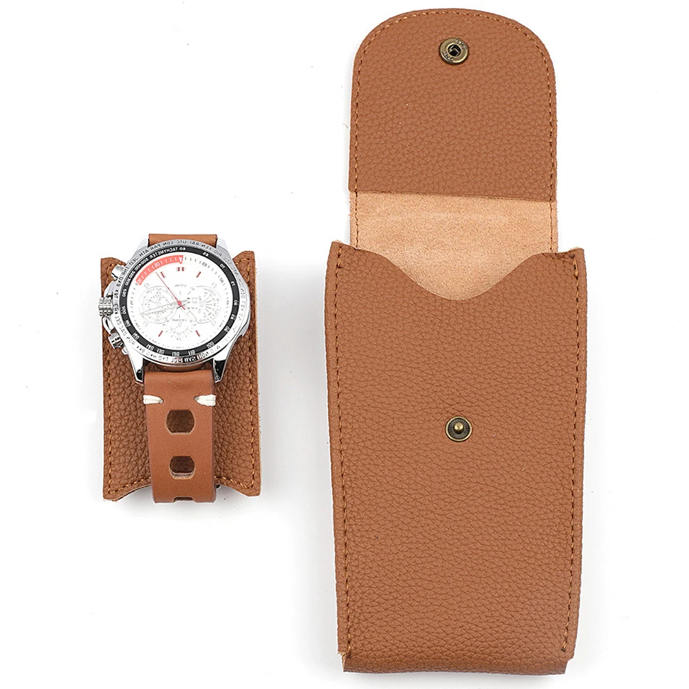 

Watch Case Pouch for Intelligent Portable Storage Single Small Top Layer Cowhide Bag Travel