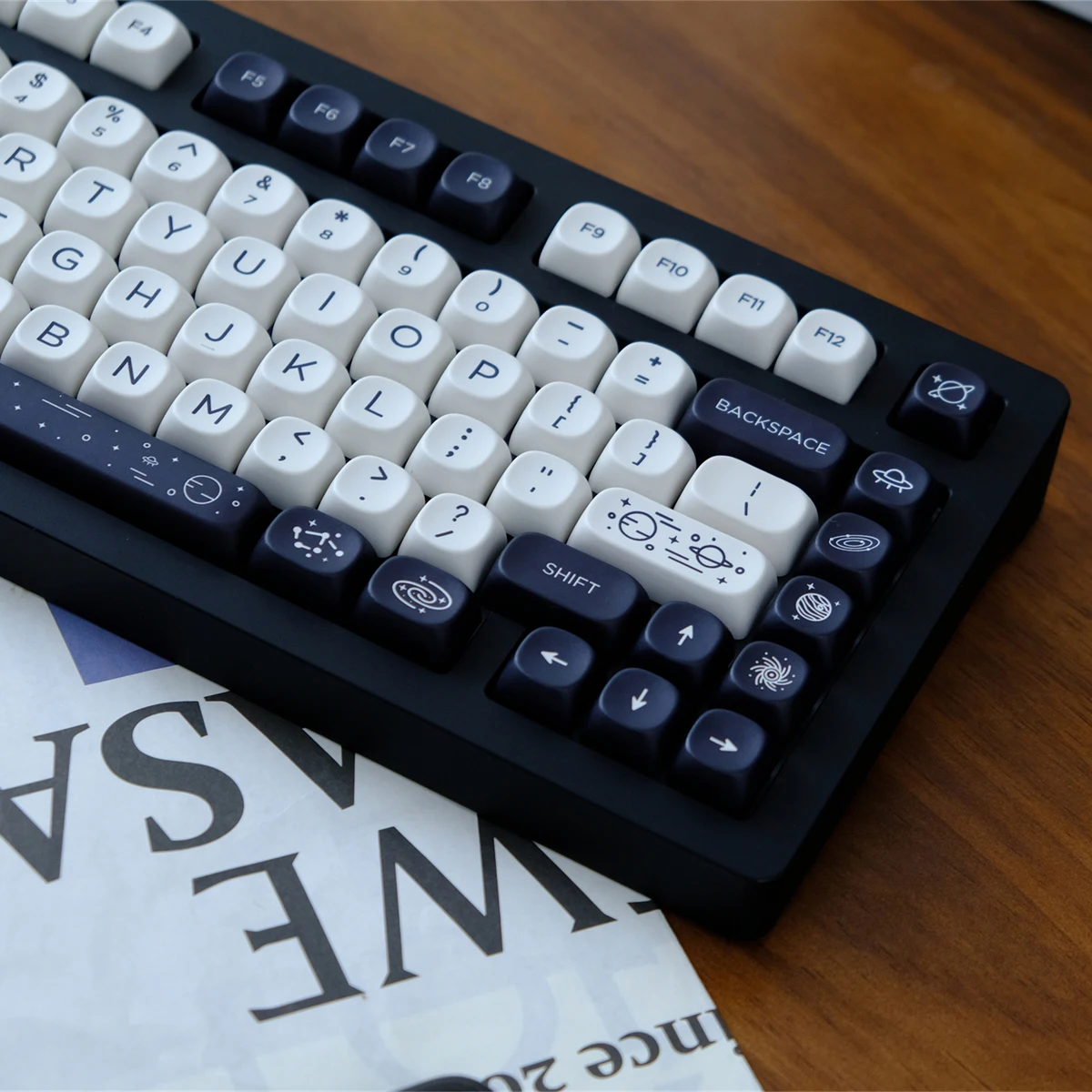 125 مفتاح درب التبانة الأبيض صبغ التسامي لوحة المفاتيح أغطية المفاتيح MOA الشخصي لطيف PBT غطاء مفتاح لمفاتيح الكرز MX لوحة مفاتيح الألعاب