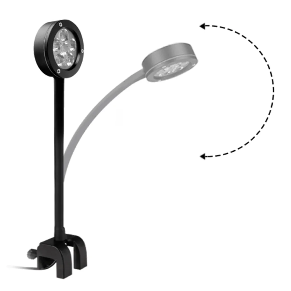 Pico Refugium LED 18W luce per acquario a spettro completo con Timer 90V-240V tubo metallico angolo regolabile per serbatoio di mare da 30-50CM