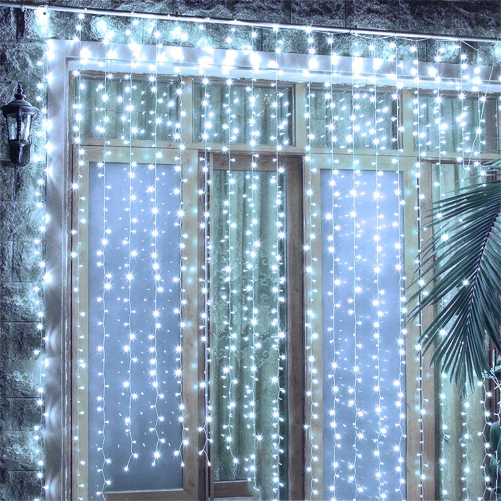 Remote Fairy Lights USB Curtain LED String Lights EID Mubarak Bedroom Wedding Valentine's Day Ramadan Home Decoration 2026