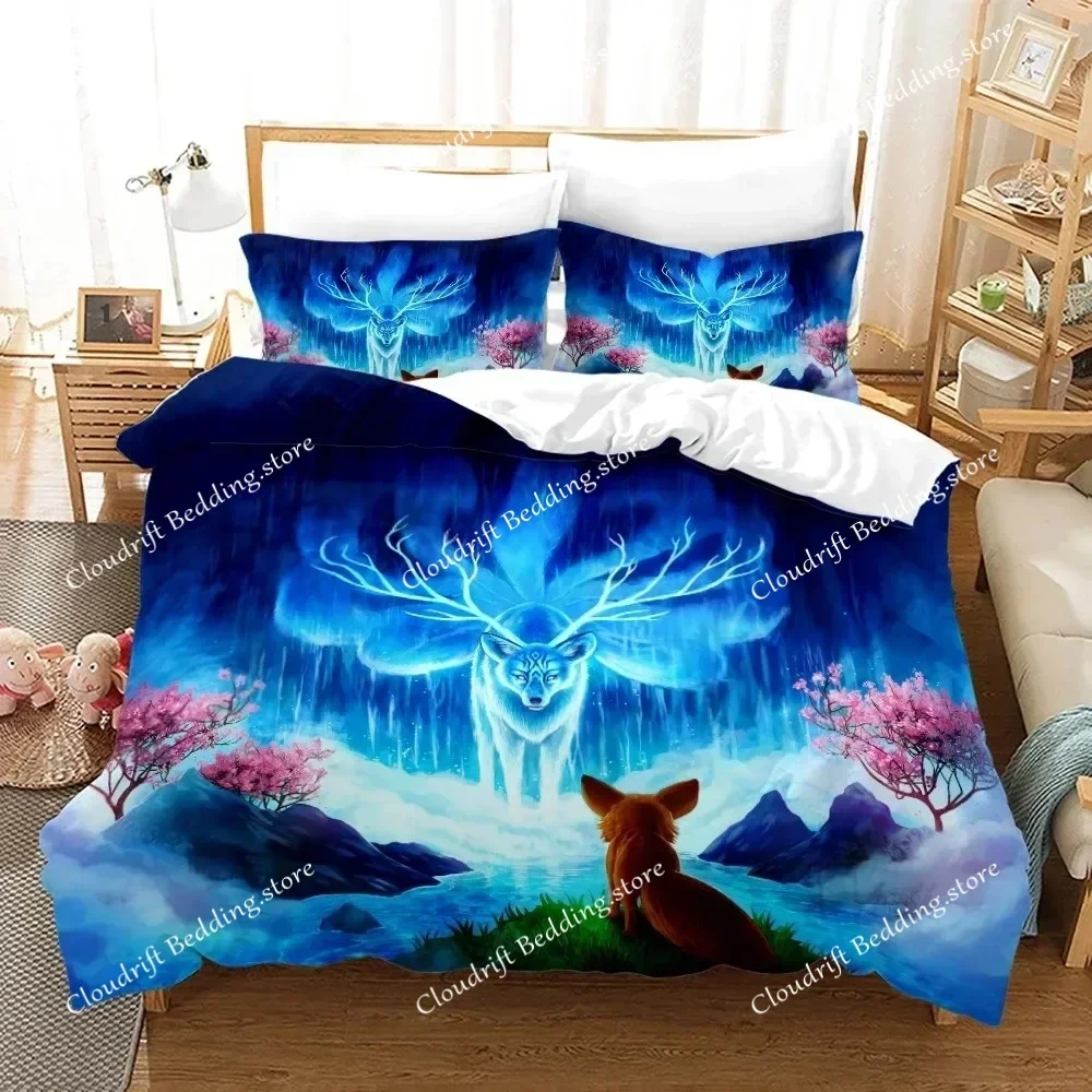 3D Print Anime Monster Bedding Set Single Twin Full Queen King Size Animal Tag Lion Wolf Bed Set Adult Bedroom Duvetcover Set026