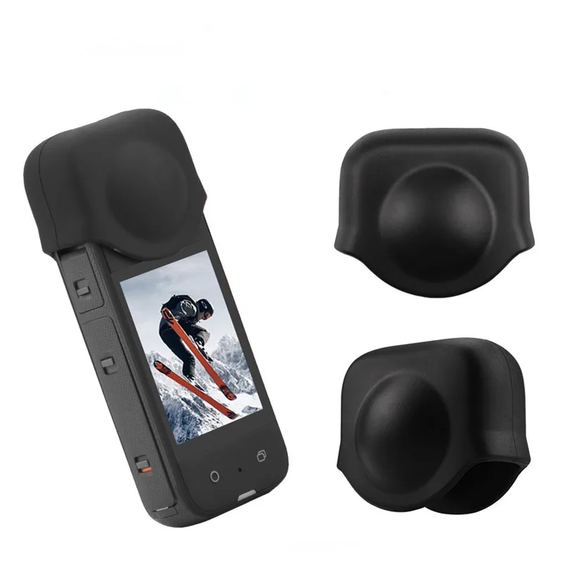 Penutup Lensa Pelindung Lensa Silikon Portabel Penutup Layar untuk Kamera Olahraga Panoramik untuk Aksesori Insta360 One X3 X2