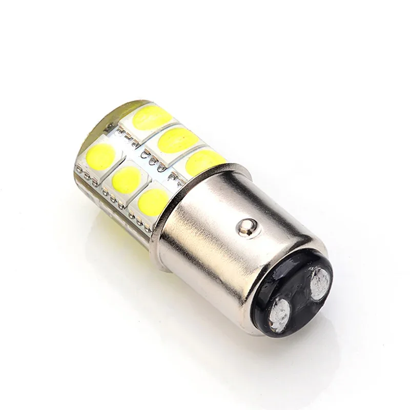 1157 P21/5W Bay15d S25 LED 12SMD 12V 1W Żel krzemionkowy Samochodowe światło hamowania Stop Parking DRL Lampka sygnalizacyjna Czerwony Biały Żółty