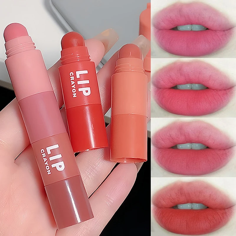 4 colori in 1 Set di matite per rossetto Sexy Nude Pink Matte Velvet Lip Gloss impermeabile di lunga durata non sbiadisce labbra cosmetici per il trucco