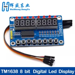 Pantalla de llave de módulo TM1638 para AVR Arduino, nuevo tubo LED Digital de 8 bits