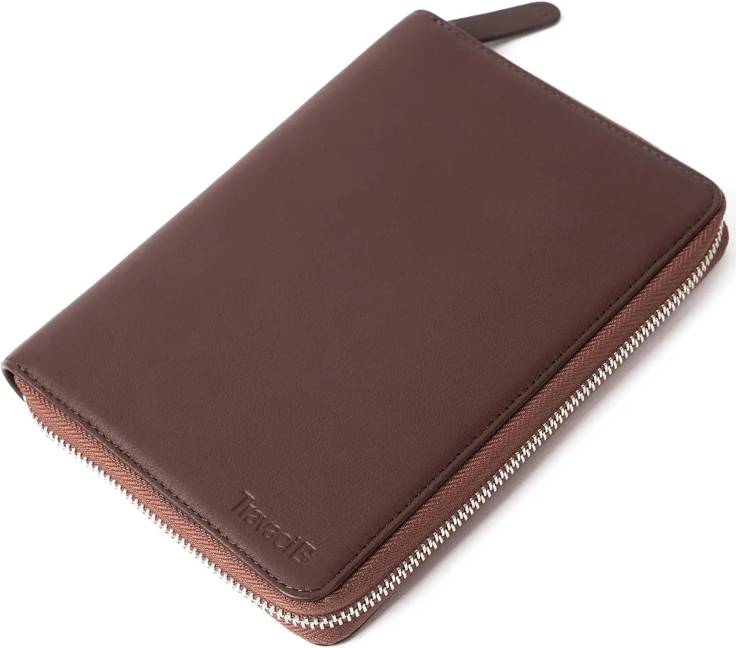 

Большой коричневый кожаный чехол для паспортов для семьи из 4 человек с RFID-защитой - Органайзер для проездных документов