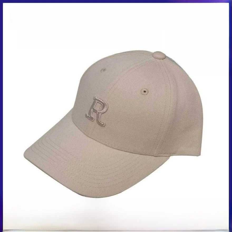 

Korean Style Baseball Cap Large Head Circumference 60-65 Face Slimming Sports Letter R Cotton 3D Embroidery Fashionable Hat