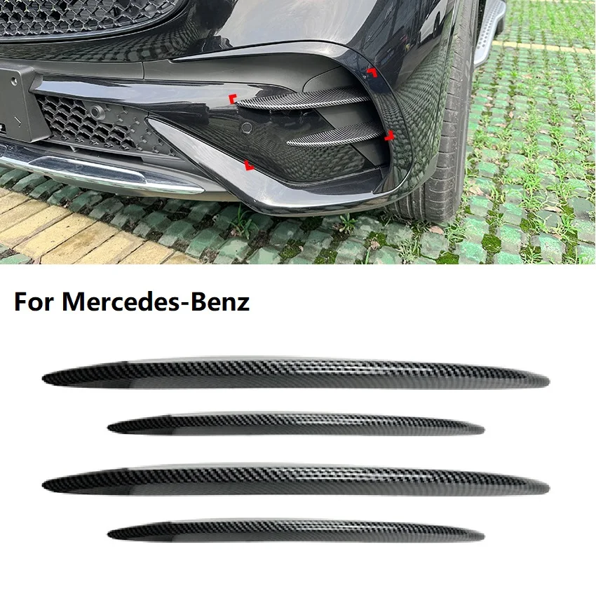 

4Pcs Car Bumper Spoiler Front Lip Anti-collision For Mercedes-Benz GLC-Class X254 GLC260 300 AMG 2023+ Universal Car Side Skirt