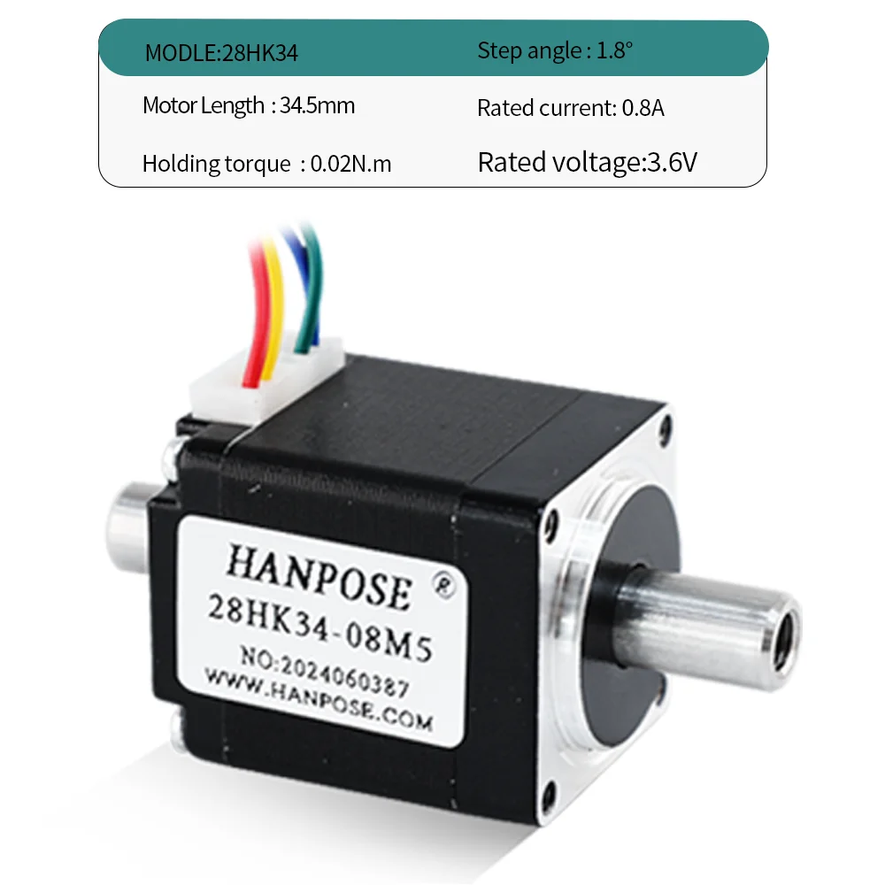 28HK34/40/50 hollow dual axis stepper motor NEMA11 4.0v 1.0A two-phase hybrid small motor with high torque