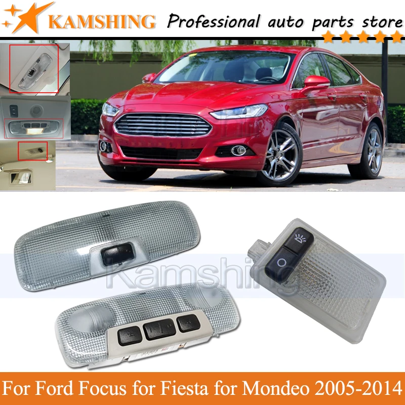 

Kamshing Interior Reading Light For Ford Focus for Fiesta for Mondeo 2005-2014 Overhead Interior Roof Light Switch Reading Lamp