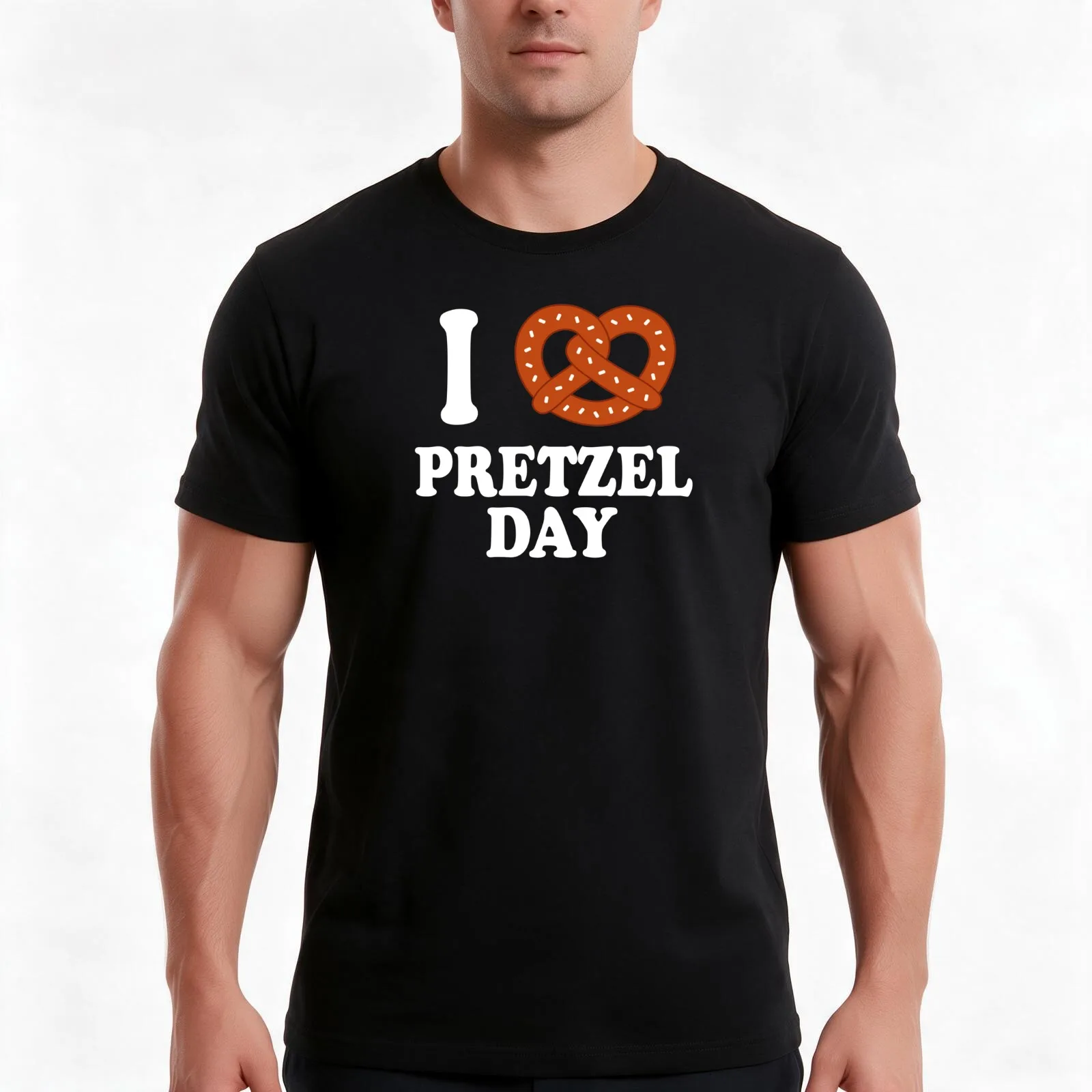 I Love Pretzel Day - The Office T-Shirt, Summer Casual Cotton Tee, Oversized Streetwear Tops, Vintage Graphic Print, 100% Cotton