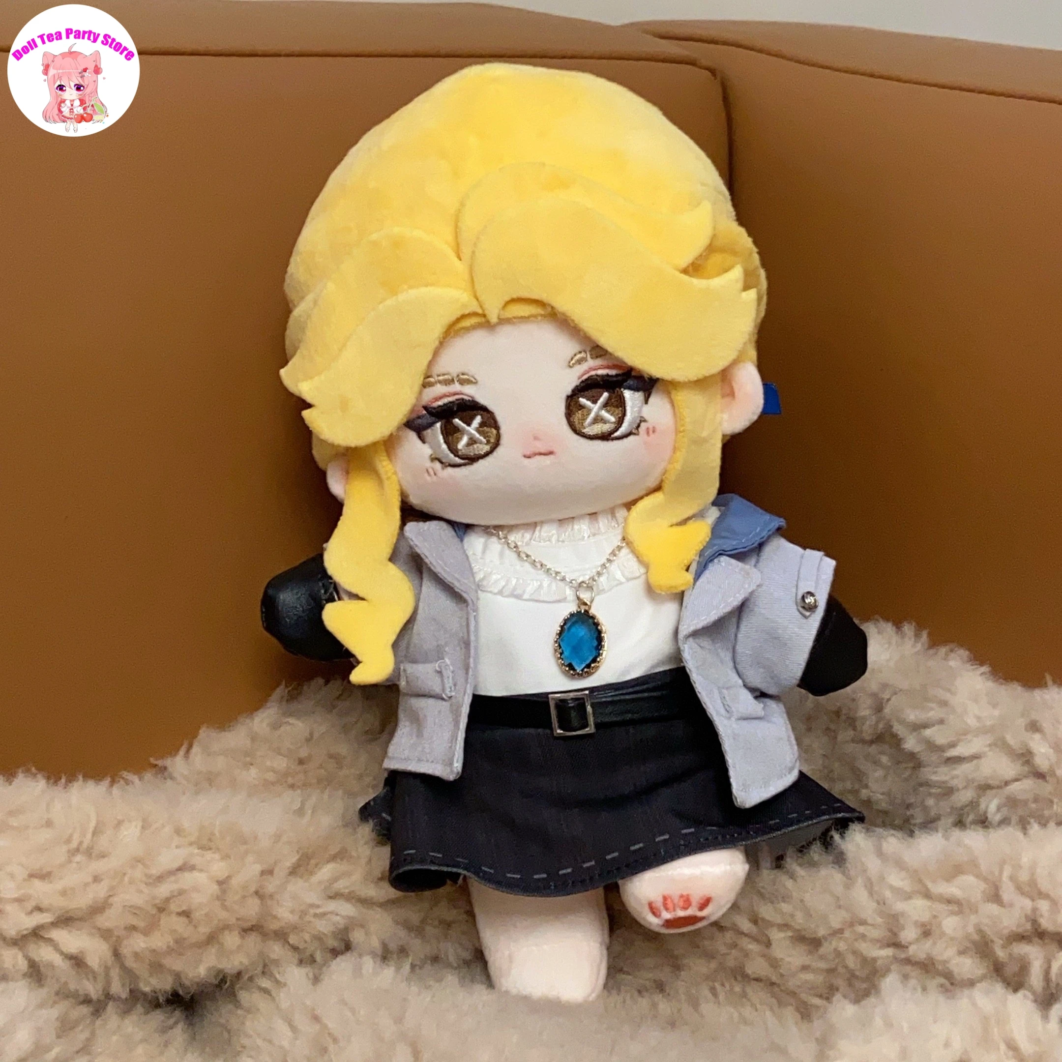 

Alice Derose Attribute Plush Skeleton Doll Anime Identity Ⅴ Reporter Cartoon Dress Up Clothes Body 20CM Plushies Toys Gift