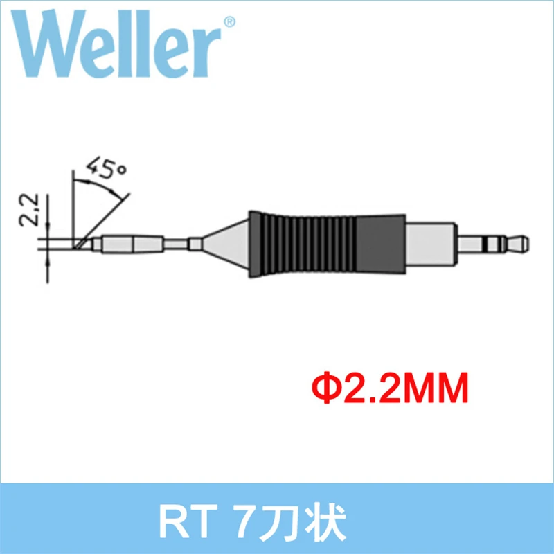 

Weller RT7 2.2mm Soldering Iron Tip For WMRP WXMP Soldering Handle WX1 WX2 Welding Station Replacement Tool Repair Accessories