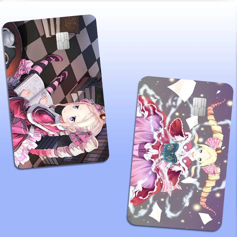 B-BEATRICE  Cartoon  Credit Card Skin Stickers No Adhesive Residue Water Proof for VISA Credit Card Subway Access Card