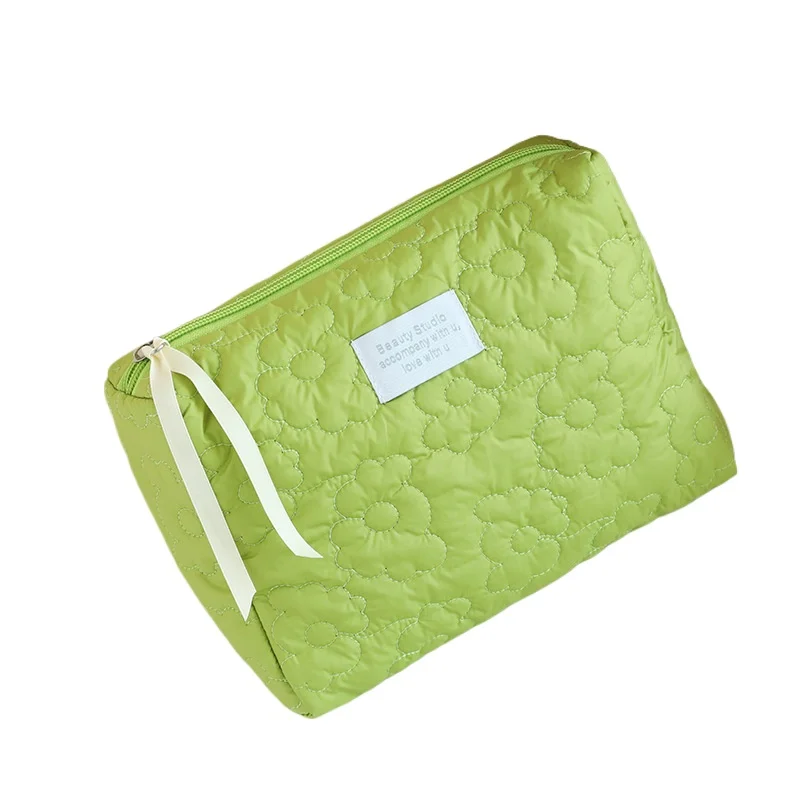 

2025 new candy color exquisite makeup bag large capacity storage bag travel portable soft flowers handbag female