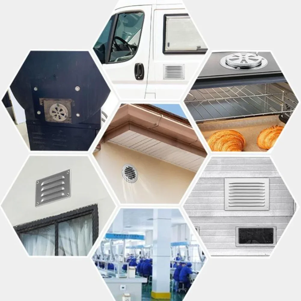 

125/150mm Adjustable Ventilation Grille Round Ventilation Exhaust Grille For Marine Stainless Steel RV Ventilation Grilles