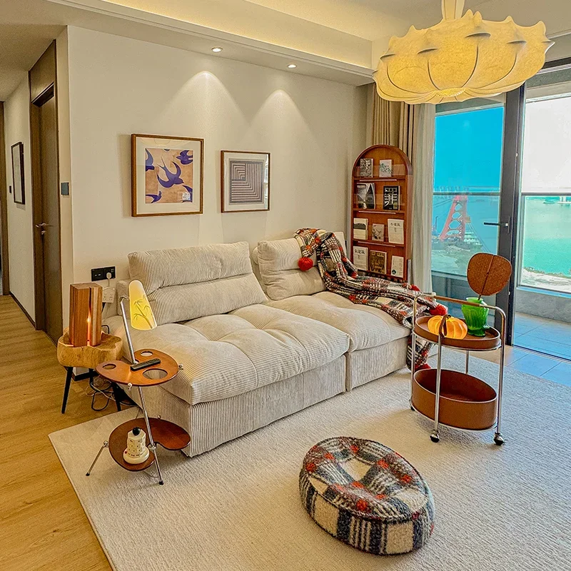 

Corduroy tofu block combination living room small apartment Piedmont double triple cream wind