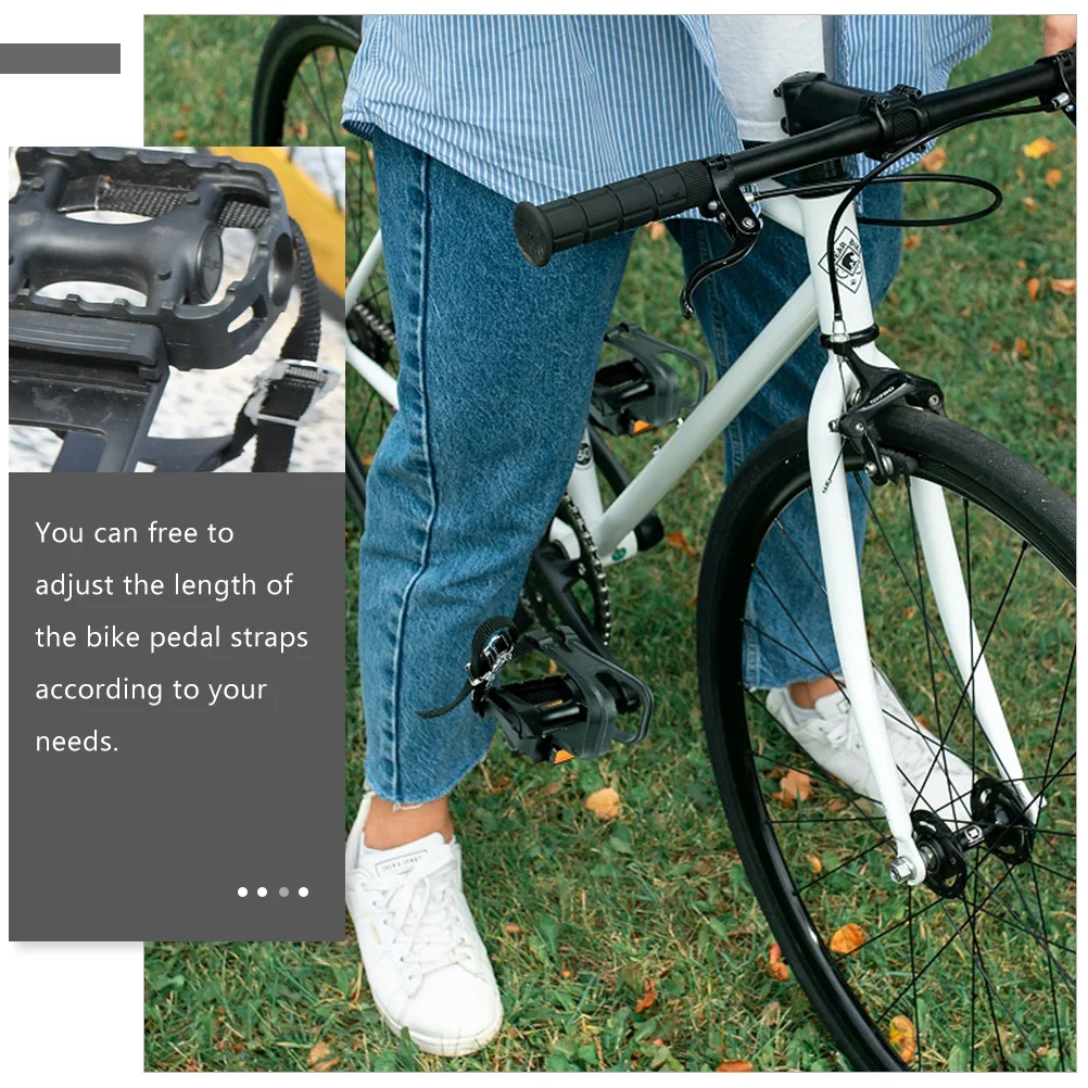 

8pcs Bike Pedal Adjustable Footrest Black Foldable Lightweight Gym Home Use Accessories Child Suitable Replacement Parts Bike