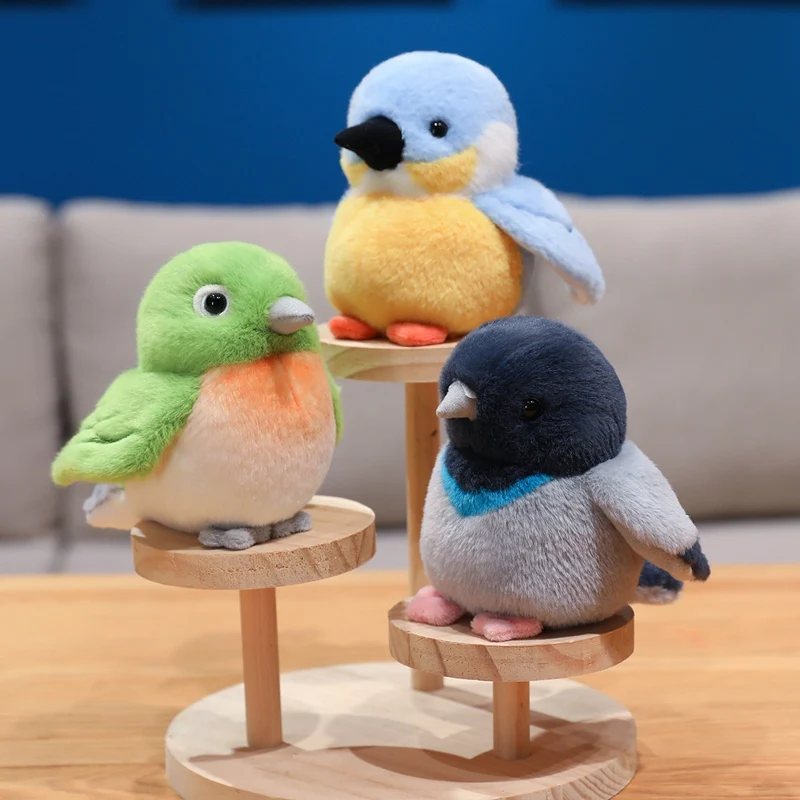 12 سنتيمتر لطيف ليتل بيرد ألعاب من القطيفة واقعية مضحك دمى على شكل حيوانات مقلد الطيور النقيق رقيق العنصر الزخرفية هدايا للأطفال