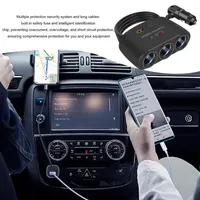 Triple Car Charger Adapter Universal 12/24V Multi-Port Design with 3 Sockets and 120V Max Output for Rapid Simultaneous amagi