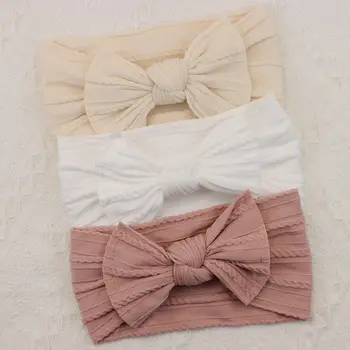 3件女嬰髮帶,蝴蝶結嬰兒髮帶,新生兒禮物,彈性髮帶,兒童頭巾,嬰兒髮飾 8 最佳銷售 嬰兒絲帶 - №1