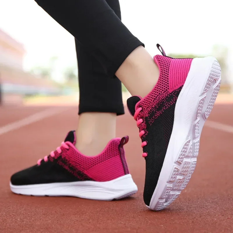 

Women Shoes Fashion Sneakers Running Shoes New Stretch Fabric Light and Breathable Casual Shoes Ladies Travel Loafers Sports